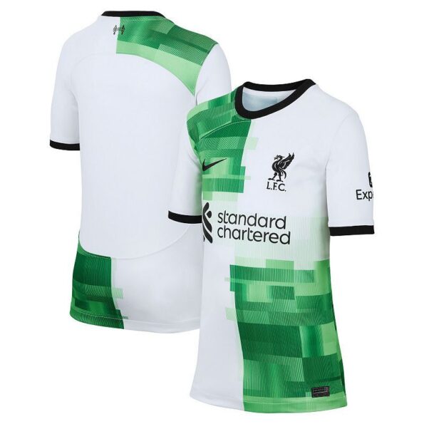 Youth Nike White Liverpool 2023_24 Away Replica Jersey, Boy’s, Size_ YTH Large